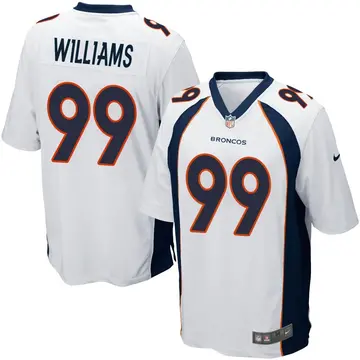 Nike DeShawn Williams Men's Game Denver Broncos White Jersey