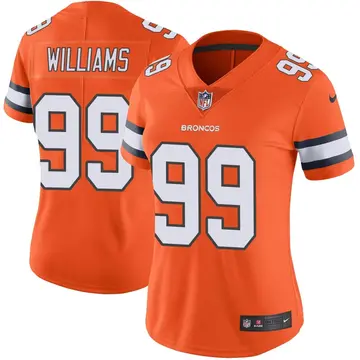 Nike DeShawn Williams Women's Limited Denver Broncos Orange Color Rush Vapor Untouchable Jersey