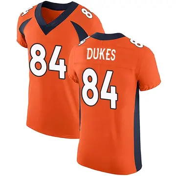 Nike DeVontres Dukes Men's Elite Denver Broncos Orange Team Color Vapor Untouchable Jersey