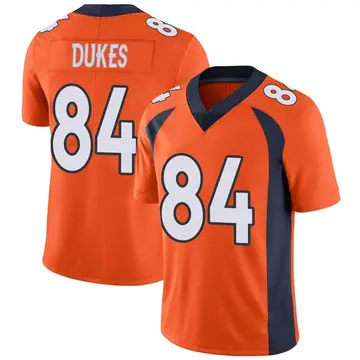 Nike DeVontres Dukes Men's Limited Denver Broncos Orange Team Color Vapor Untouchable Jersey