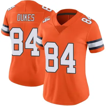 Nike DeVontres Dukes Women's Limited Denver Broncos Orange Color Rush Vapor Untouchable Jersey