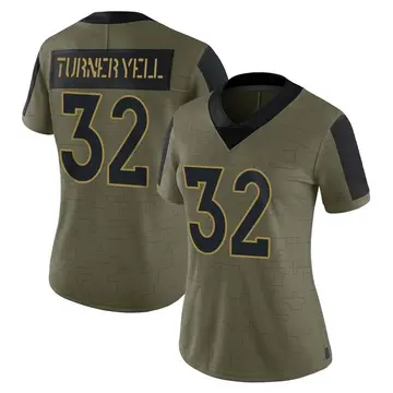 Nike Delarrin Turner-Yell Women's Limited Denver Broncos Olive 2021 Salute To Service Jersey