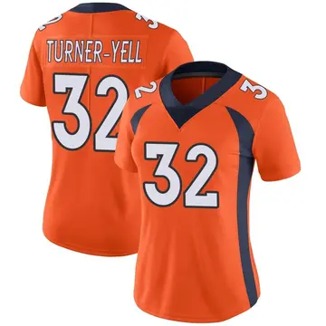 Nike Delarrin Turner-Yell Women's Limited Denver Broncos Orange Team Color Vapor Untouchable Jersey
