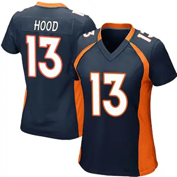 Nike Delonte Hood Women's Game Denver Broncos Navy Blue Alternate Jersey