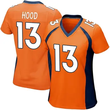Nike Delonte Hood Women's Game Denver Broncos Orange Team Color Jersey