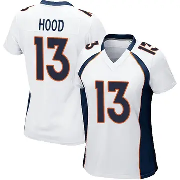 Nike Delonte Hood Women's Game Denver Broncos White Jersey