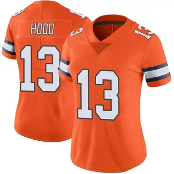 Nike Delonte Hood Women's Limited Denver Broncos Orange Color Rush Vapor Untouchable Jersey