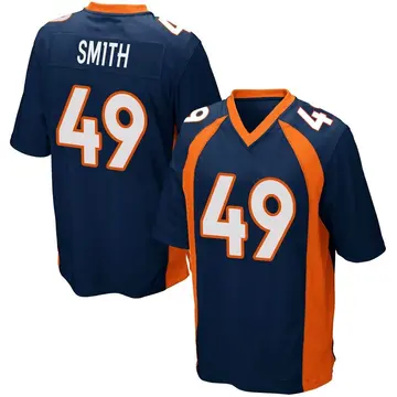 Nike Dennis Smith Men's Game Denver Broncos Navy Blue Alternate Jersey