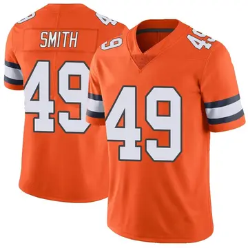 Nike Dennis Smith Men's Limited Denver Broncos Orange Color Rush Vapor Untouchable Jersey