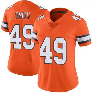 Nike Dennis Smith Women's Limited Denver Broncos Orange Color Rush Vapor Untouchable Jersey