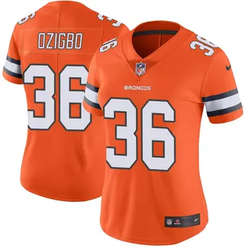 Nike Devine Ozigbo Women's Limited Denver Broncos Orange Color Rush Vapor Untouchable Jersey