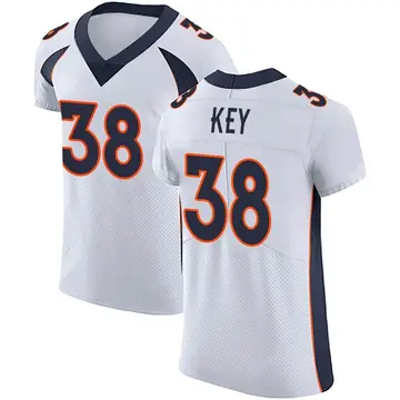 Nike Devon Key Men's Elite Denver Broncos White Vapor Untouchable Jersey