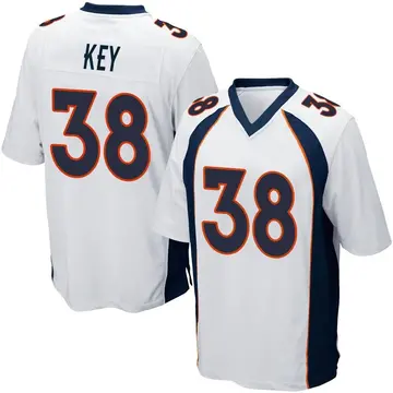 Nike Devon Key Men's Game Denver Broncos White Jersey