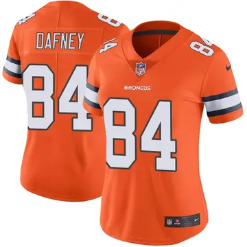 Nike Dominique Dafney Women's Limited Denver Broncos Orange Color Rush Vapor Untouchable Jersey