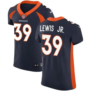 Nike Donnie Lewis Jr. Men's Elite Denver Broncos Navy Alternate Vapor Untouchable Jersey