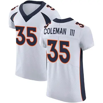 Nike Douglas Coleman III Men's Elite Denver Broncos White Vapor Untouchable Jersey