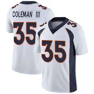 Nike Douglas Coleman III Men's Limited Denver Broncos White Vapor Untouchable Jersey