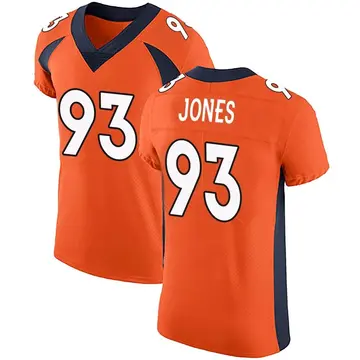 Nike Dre'Mont Jones Men's Elite Denver Broncos Orange Team Color Vapor Untouchable Jersey