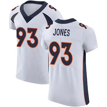Nike Dre'Mont Jones Men's Elite Denver Broncos White Vapor Untouchable Jersey