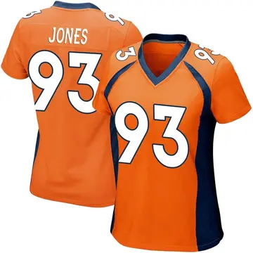 Nike Dre'Mont Jones Women's Game Denver Broncos Orange Team Color Jersey