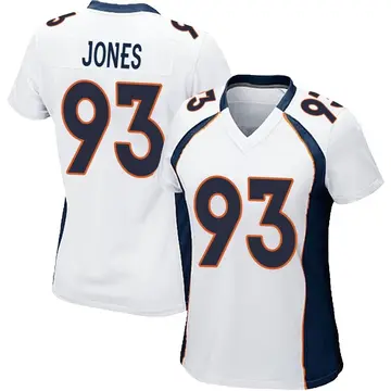 Nike Dre'Mont Jones Women's Game Denver Broncos White Jersey