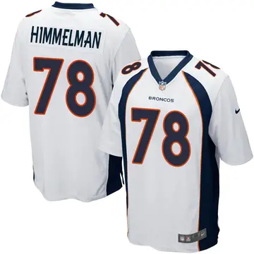 Nike Drew Himmelman Men's Game Denver Broncos White Jersey