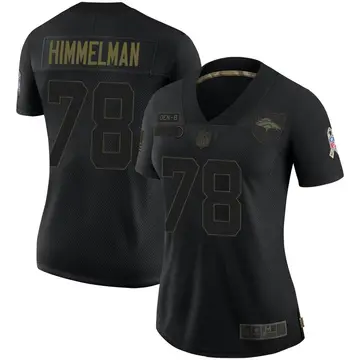 Nike Drew Himmelman Women's Limited Denver Broncos Black 2020 Salute To Service Jersey