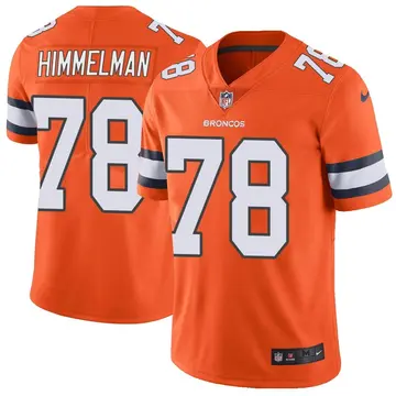 Nike Drew Himmelman Youth Limited Denver Broncos Orange Color Rush Vapor Untouchable Jersey