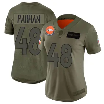 Nike Dylan Parham Women's Limited Denver Broncos Camo 2019 Salute to Service Jersey