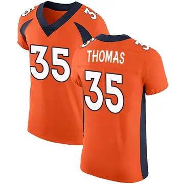 Nike Dymonte Thomas Men's Elite Denver Broncos Orange Team Color Vapor Untouchable Jersey