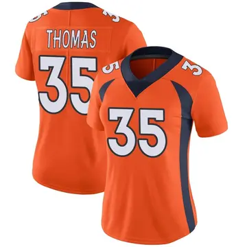 Nike Dymonte Thomas Women's Limited Denver Broncos Orange Team Color Vapor Untouchable Jersey