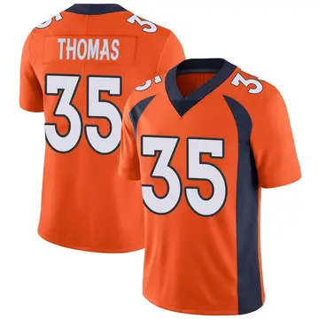 Nike Dymonte Thomas Youth Limited Denver Broncos Orange Team Color Vapor Untouchable Jersey