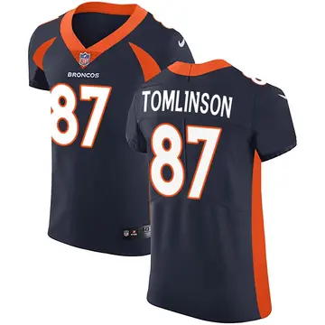 Nike Eric Tomlinson Men's Elite Denver Broncos Navy Alternate Vapor Untouchable Jersey