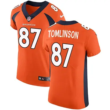 Nike Eric Tomlinson Men's Elite Denver Broncos Orange Team Color Vapor Untouchable Jersey
