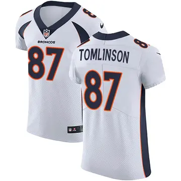 Nike Eric Tomlinson Men's Elite Denver Broncos White Vapor Untouchable Jersey