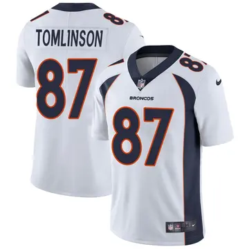 Nike Eric Tomlinson Men's Limited Denver Broncos White Vapor Untouchable Jersey