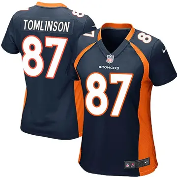 Nike Eric Tomlinson Women's Game Denver Broncos Navy Blue Alternate Jersey