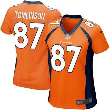 Nike Eric Tomlinson Women's Game Denver Broncos Orange Team Color Jersey