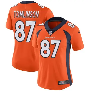 Nike Eric Tomlinson Women's Limited Denver Broncos Orange Team Color Vapor Untouchable Jersey