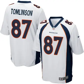 Nike Eric Tomlinson Youth Game Denver Broncos White Jersey