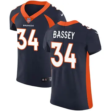 Nike Essang Bassey Men's Elite Denver Broncos Navy Alternate Vapor Untouchable Jersey