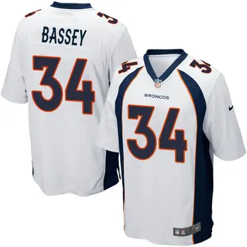 Nike Essang Bassey Men's Game Denver Broncos White Jersey