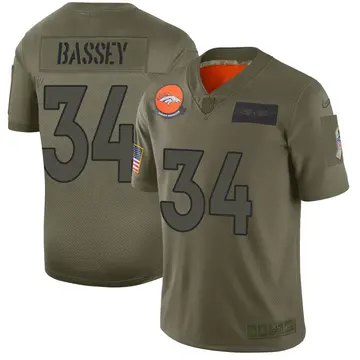 Nike Essang Bassey Men's Limited Denver Broncos Camo 2019 Salute to Service Jersey