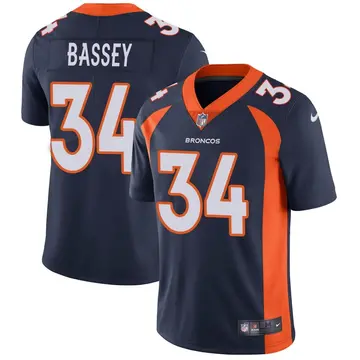 Nike Essang Bassey Men's Limited Denver Broncos Navy Vapor Untouchable Jersey