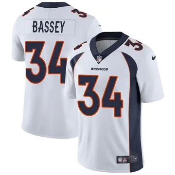 Nike Essang Bassey Men's Limited Denver Broncos White Vapor Untouchable Jersey