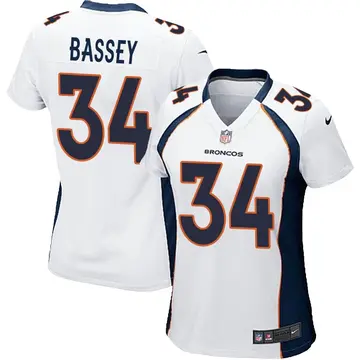 Nike Essang Bassey Women's Game Denver Broncos White Jersey