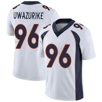 Nike Eyioma Uwazurike Men's Limited Denver Broncos White Vapor Untouchable Jersey