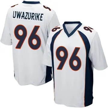 Nike Eyioma Uwazurike Youth Game Denver Broncos White Jersey