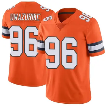 Nike Eyioma Uwazurike Youth Limited Denver Broncos Orange Color Rush Vapor Untouchable Jersey