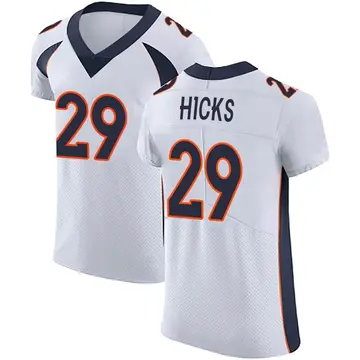 Nike Faion Hicks Men's Elite Denver Broncos White Vapor Untouchable Jersey